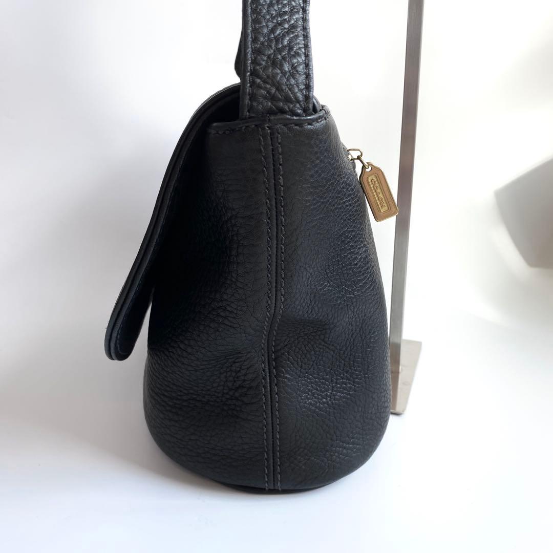 美品COACH オールドコーチ ショルダーバッグ クロスボディ シボ革 4935