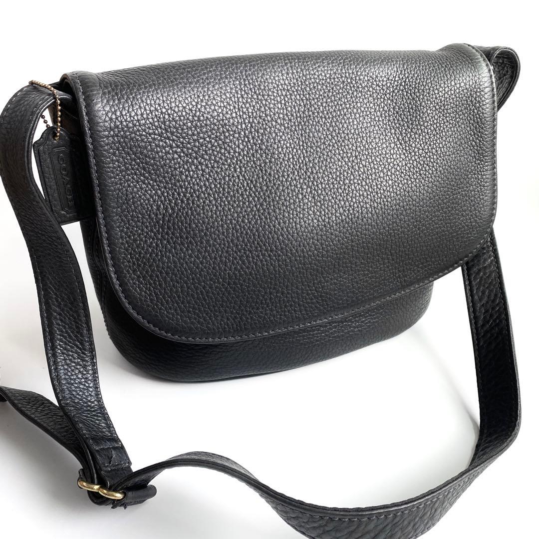 美品COACH オールドコーチ ショルダーバッグ クロスボディ シボ革 4935