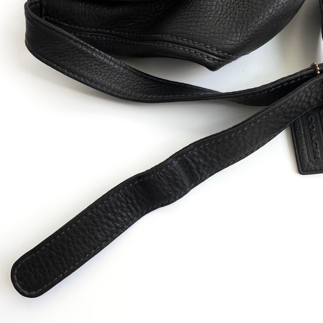 美品COACH オールドコーチ ショルダーバッグ クロスボディ シボ革 4935