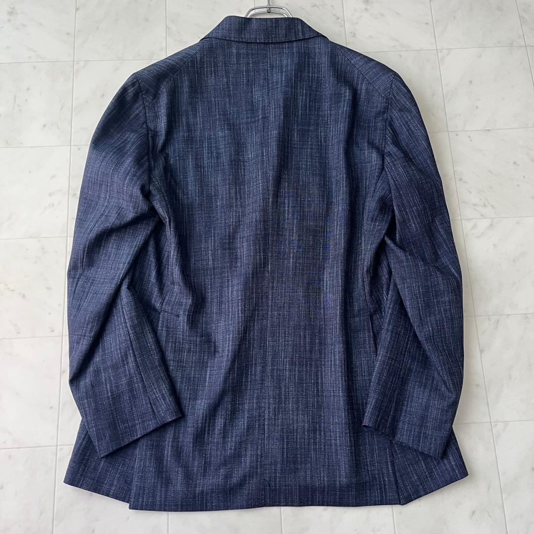 美品✨タリアトーレ デニム風 ダブル テーラードジャケット ネイビー 46