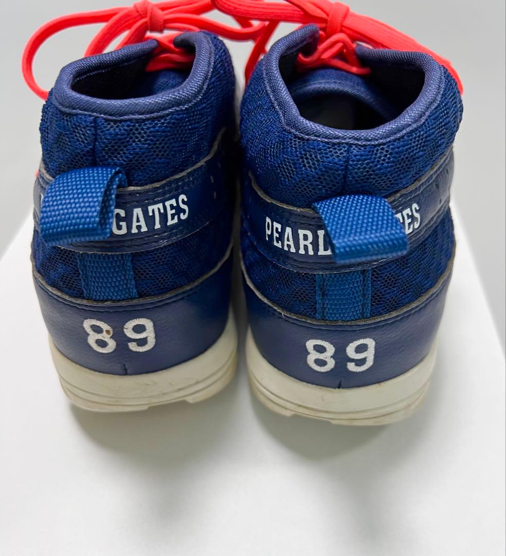 綺麗　パーリーゲイツ　ゴルフシューズ　24.5㎝　ネイビー×オレンジ