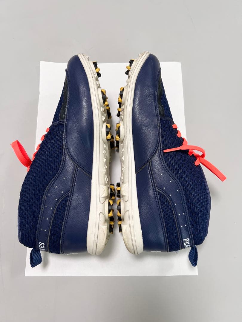 綺麗　パーリーゲイツ　ゴルフシューズ　24.5㎝　ネイビー×オレンジ