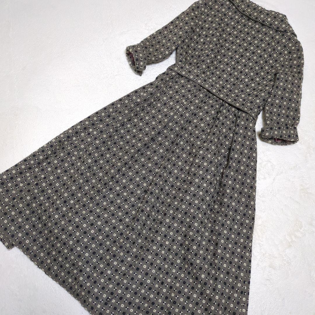 ホコモモラ/Jocomomola/ロングコート/刺繍/グレー/日本製/Ｌサイズ