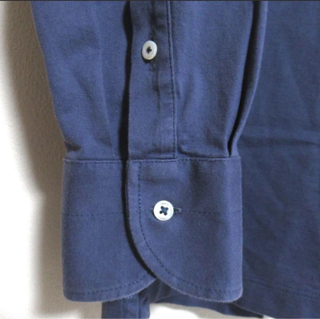 美品 ブルネロクチネリ 長袖 スリムフィット ポロシャツ Sサイズ ネイビー