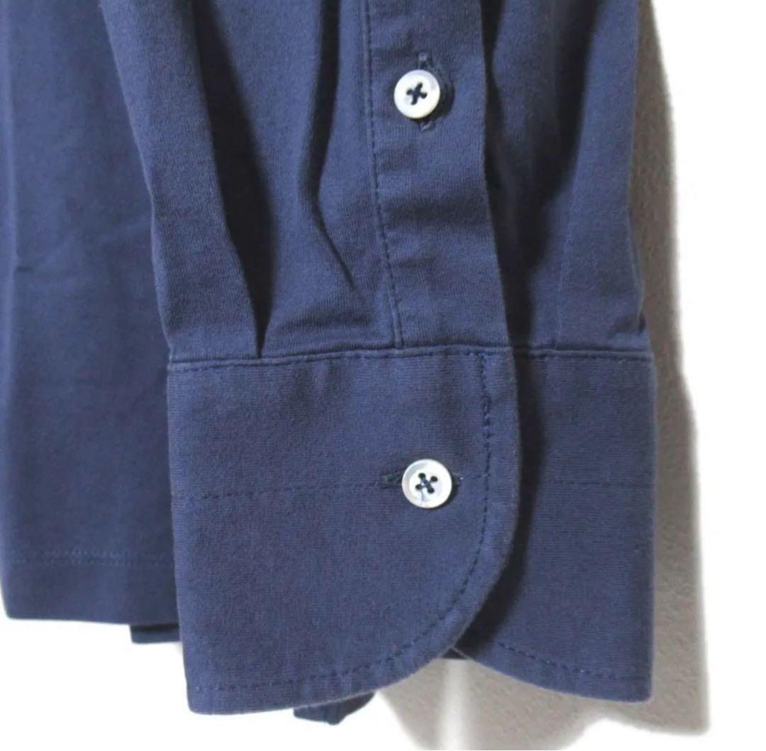 美品 ブルネロクチネリ 長袖 スリムフィット ポロシャツ Sサイズ ネイビー