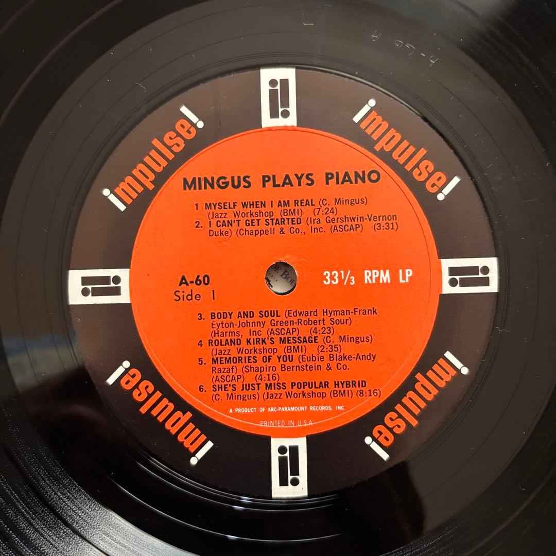 MINGUS PLAYS PIANO RVG オリジナルMONO 極美盤
