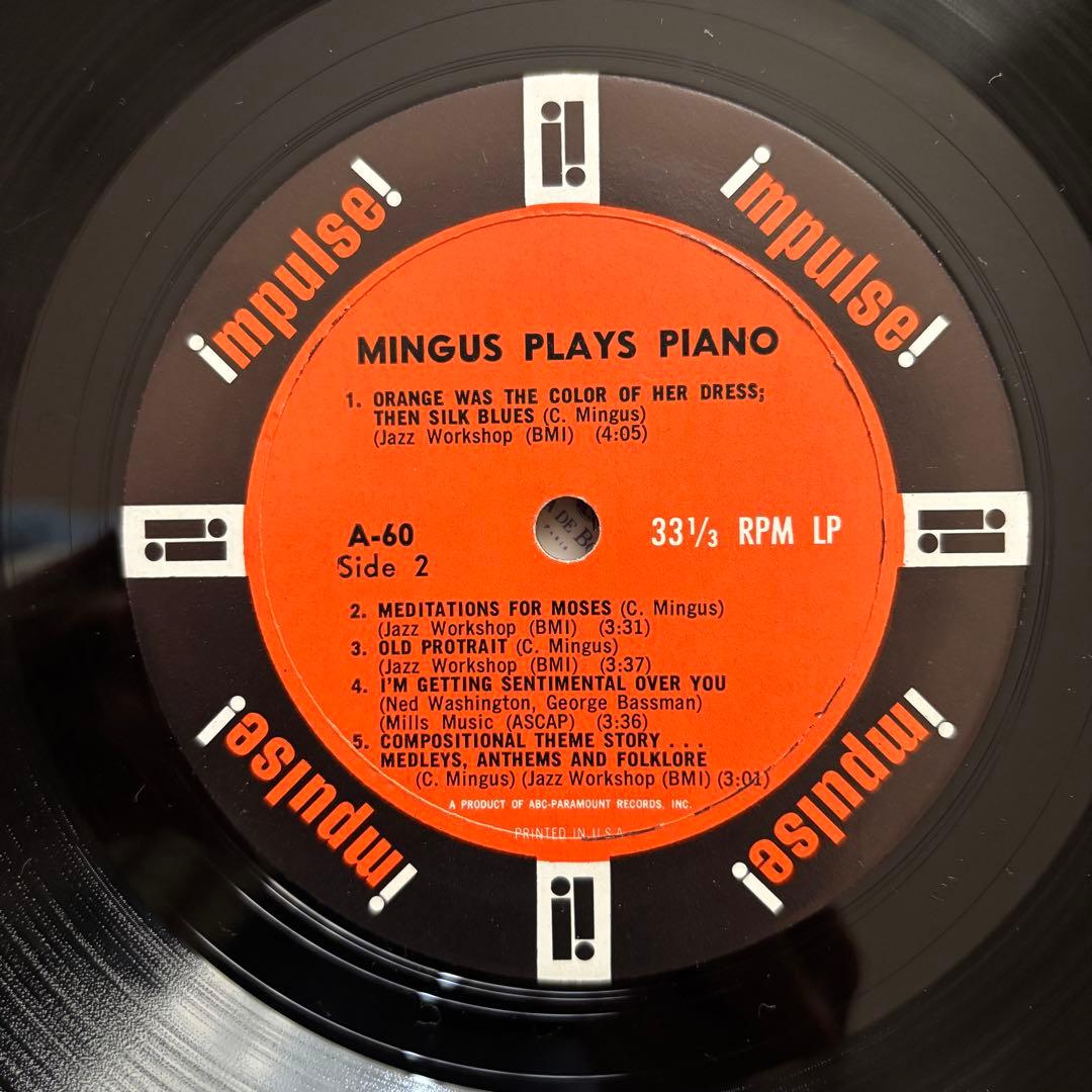 MINGUS PLAYS PIANO RVG オリジナルMONO 極美盤