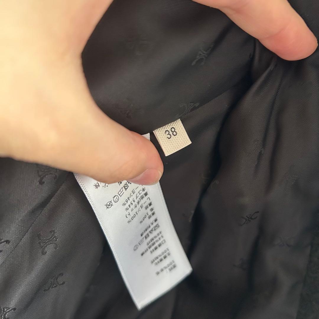 引越しの為値下げしますCELINE ツイードジャケット　ブラック　38