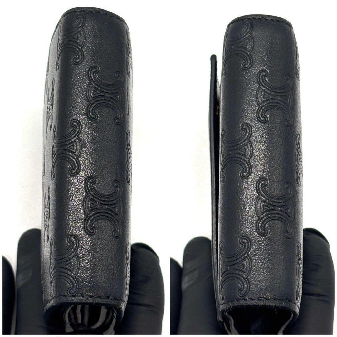 け*ん様 セリーヌ　三つ折り財布 コンパクトウォレットトリオンフ 総柄 エンボス