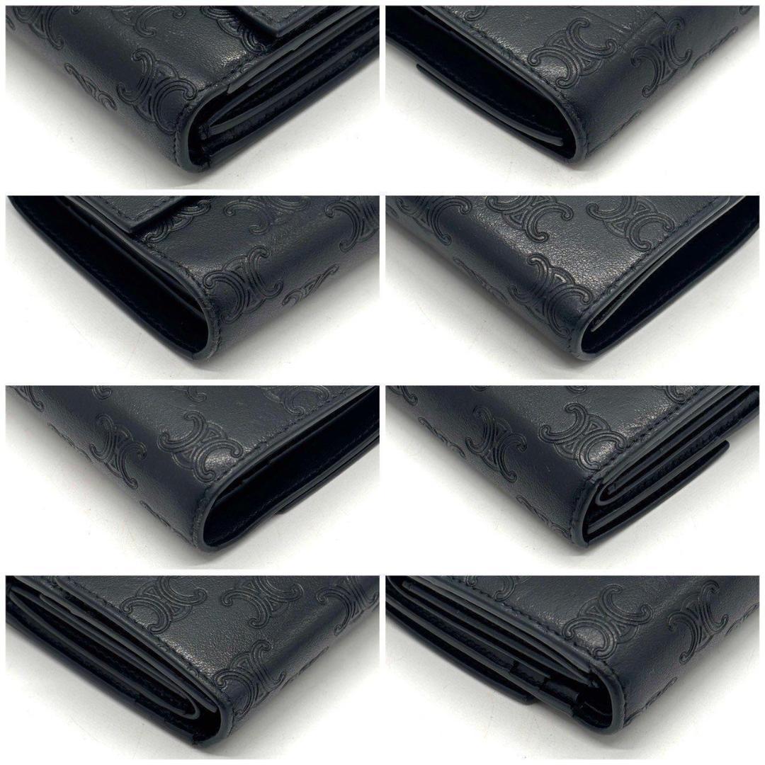 け*ん様 セリーヌ　三つ折り財布 コンパクトウォレットトリオンフ 総柄 エンボス