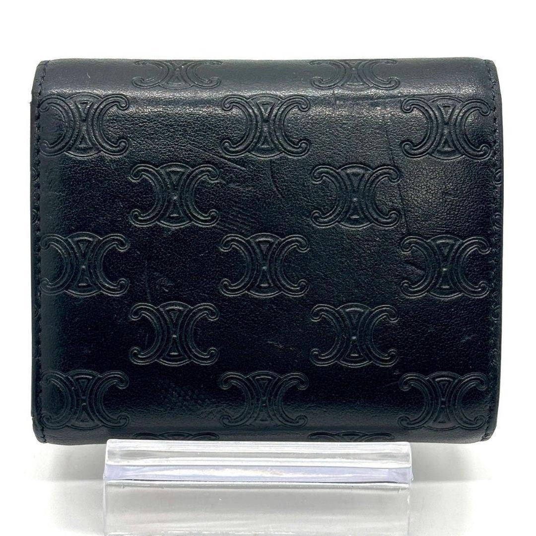 け*ん様 セリーヌ　三つ折り財布 コンパクトウォレットトリオンフ 総柄 エンボス