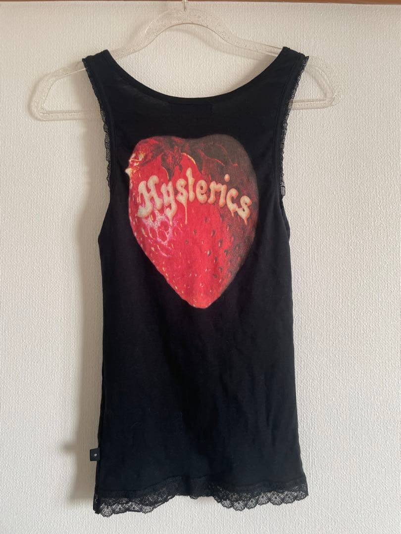 ヒステリックグラマー　スカルベリー　レースタンクトップ　黒