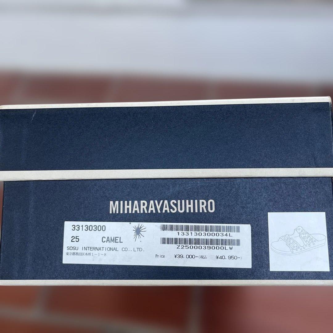 ミハラヤスヒロ　キャメル　￼スウェード　鋲　サンダル　￼ 25センチ　￼試着程度