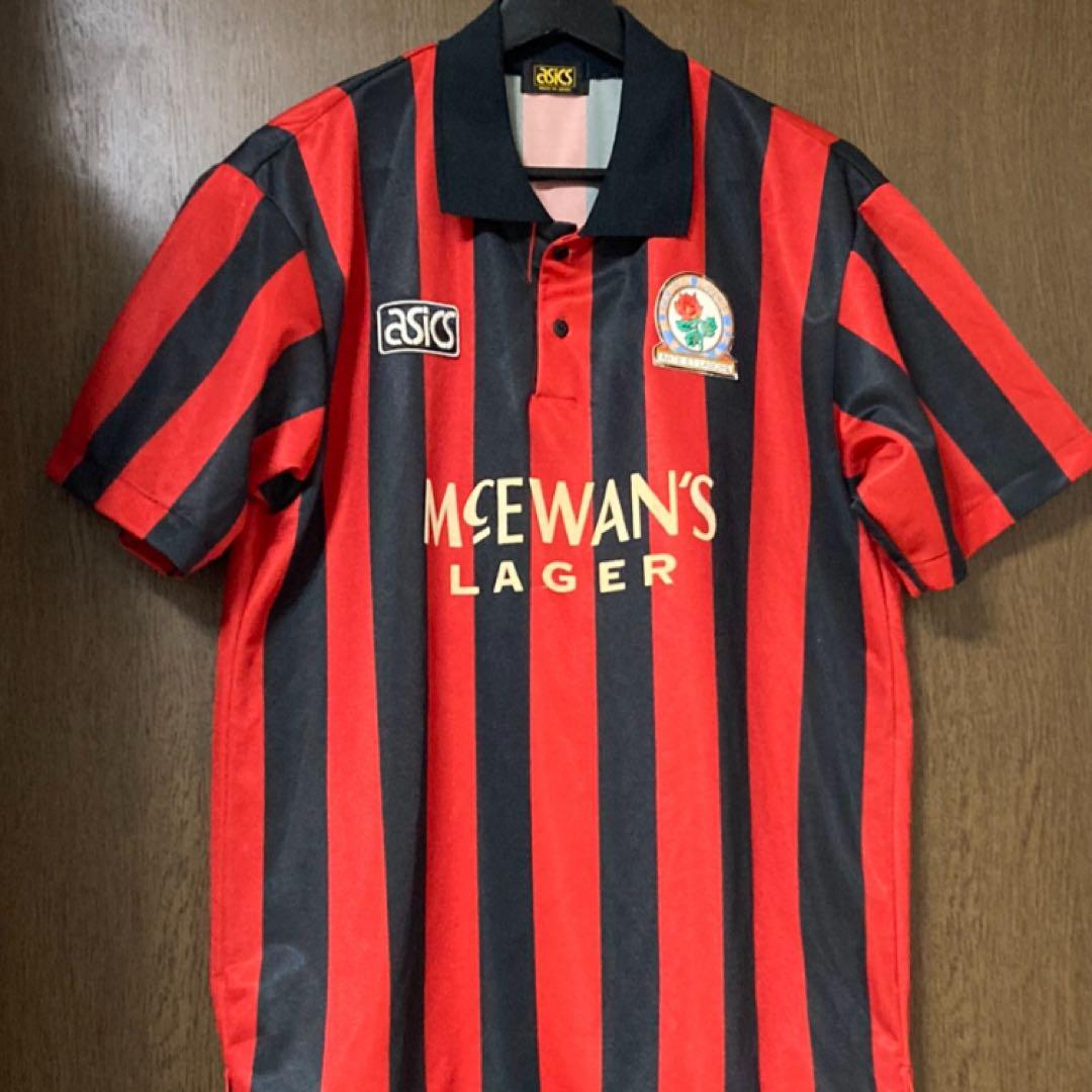 レア asics 94/95 ブラックバーンローバーズ ヴィンテージユニフォーム
