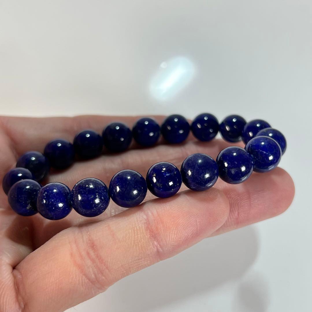 高品質　ラピスラズリブレスレット　鮮やかブルー　3