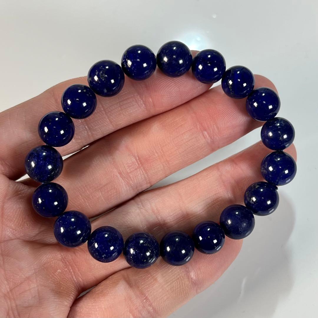 高品質　ラピスラズリブレスレット　鮮やかブルー　3