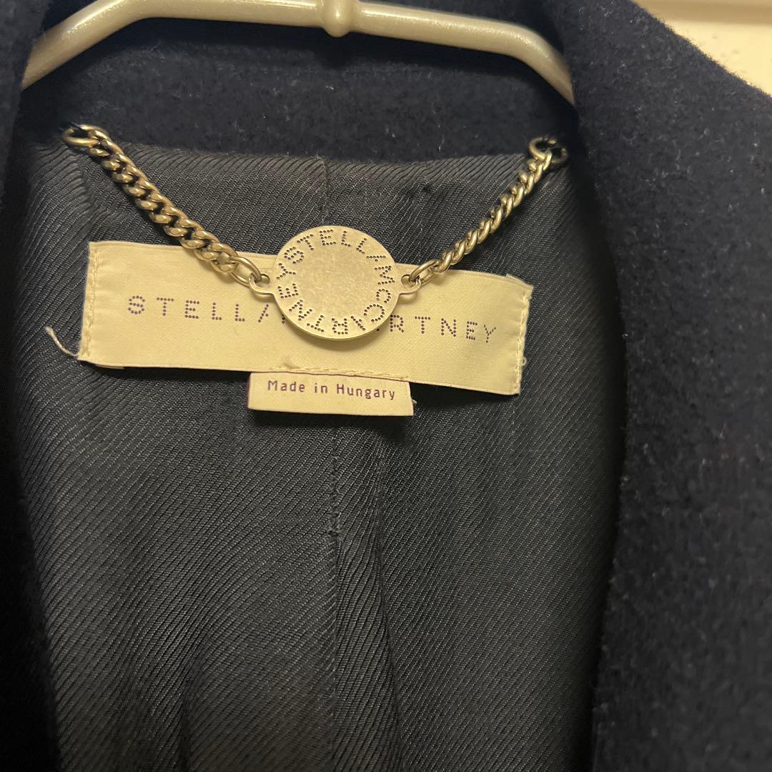 ステラマッカートニー コート ネイビー チェスターコート