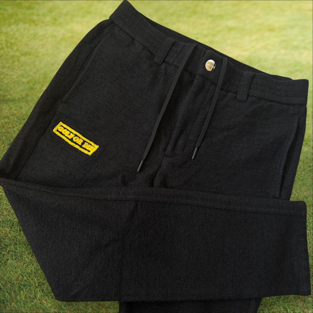 現行モデル　起毛　マークアンドロナ　パンツ　L〜XL相当 黒　ウール素材