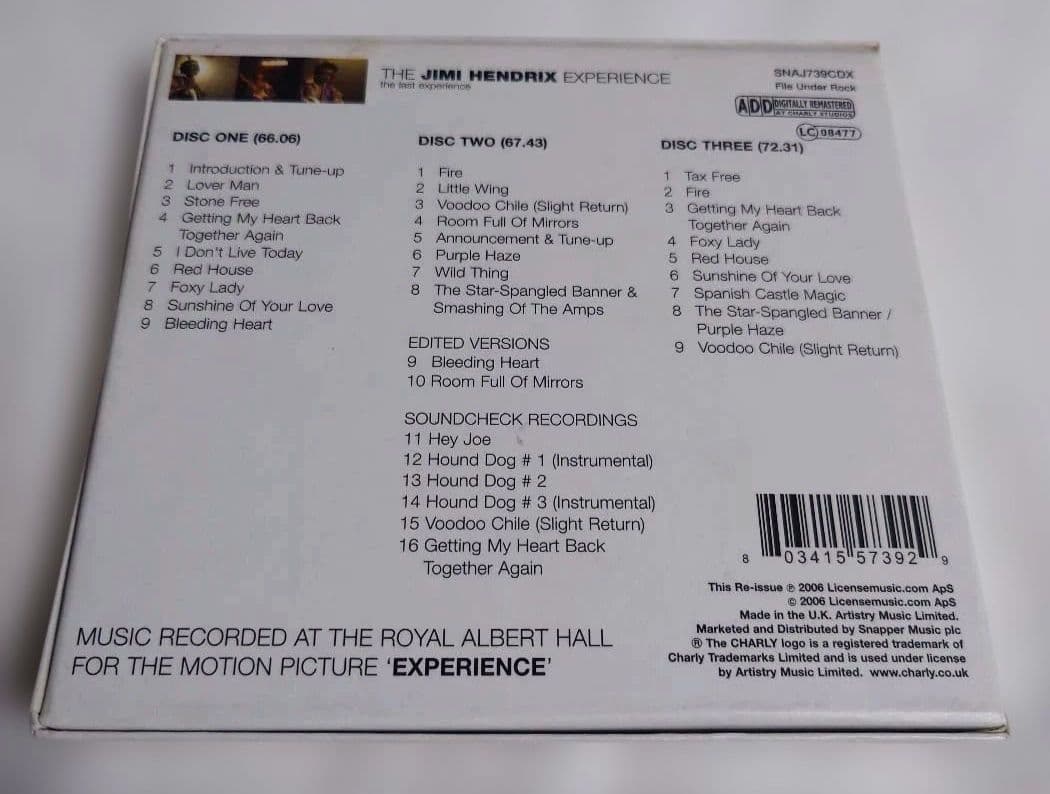 ジミ・ヘンドリックス/ライブ・アット・ロイヤル・アルバートホール