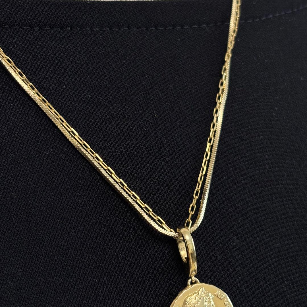 【マリハ】2連ネックレス ゴールド マルチウェイ