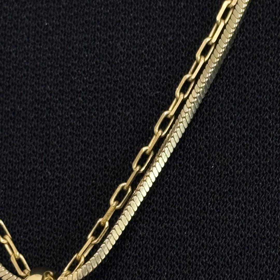 【マリハ】2連ネックレス ゴールド マルチウェイ