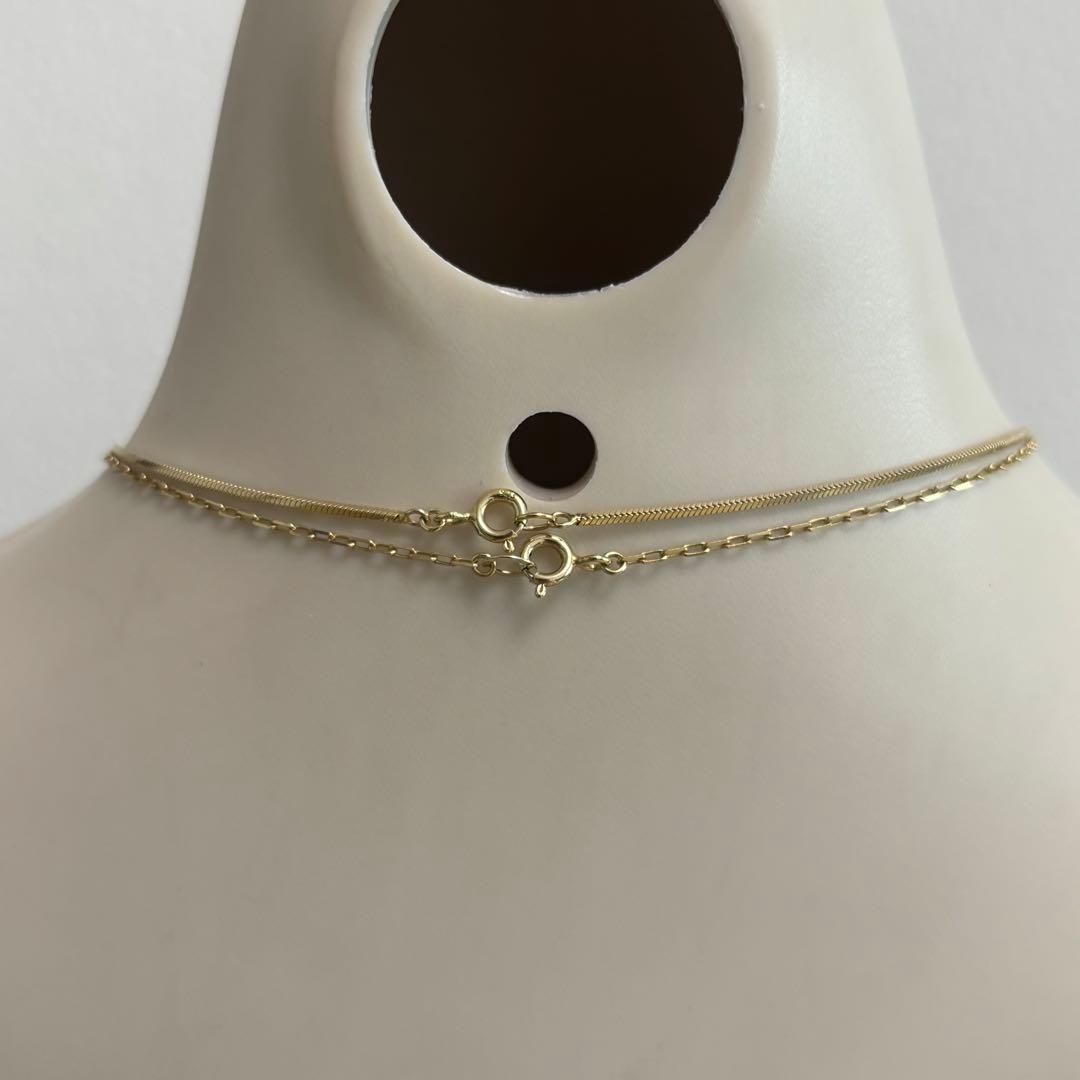 【マリハ】2連ネックレス ゴールド マルチウェイ