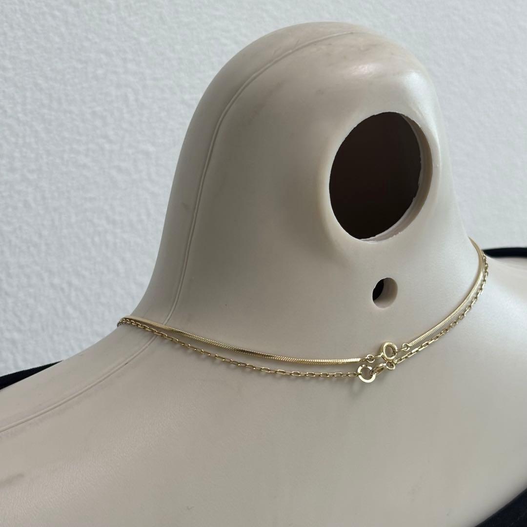 【マリハ】2連ネックレス ゴールド マルチウェイ