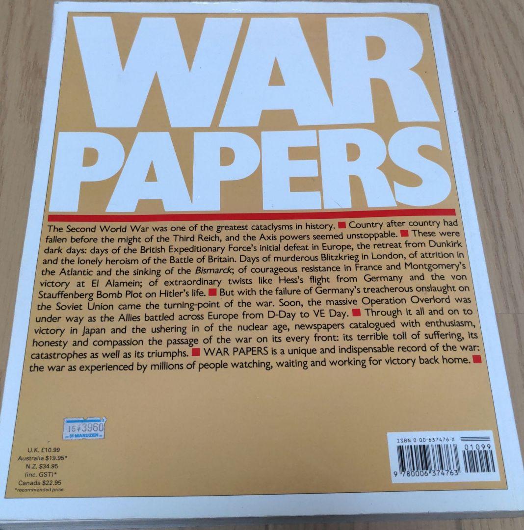 洋書 WAR PAPERS