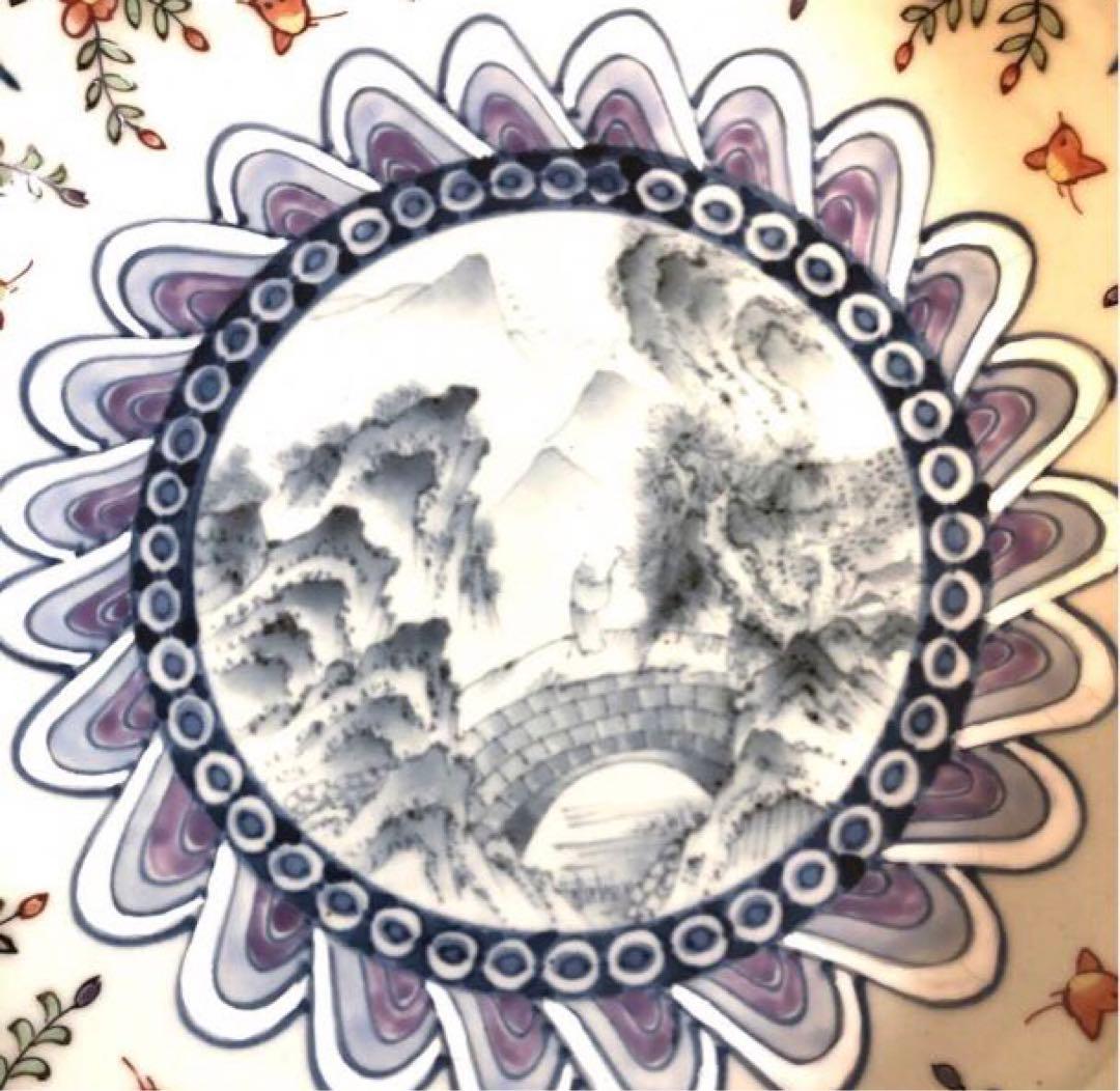 佐藤走波　染錦草花波千鳥山水　はち　定価7.2000円【新品未使用保管品】