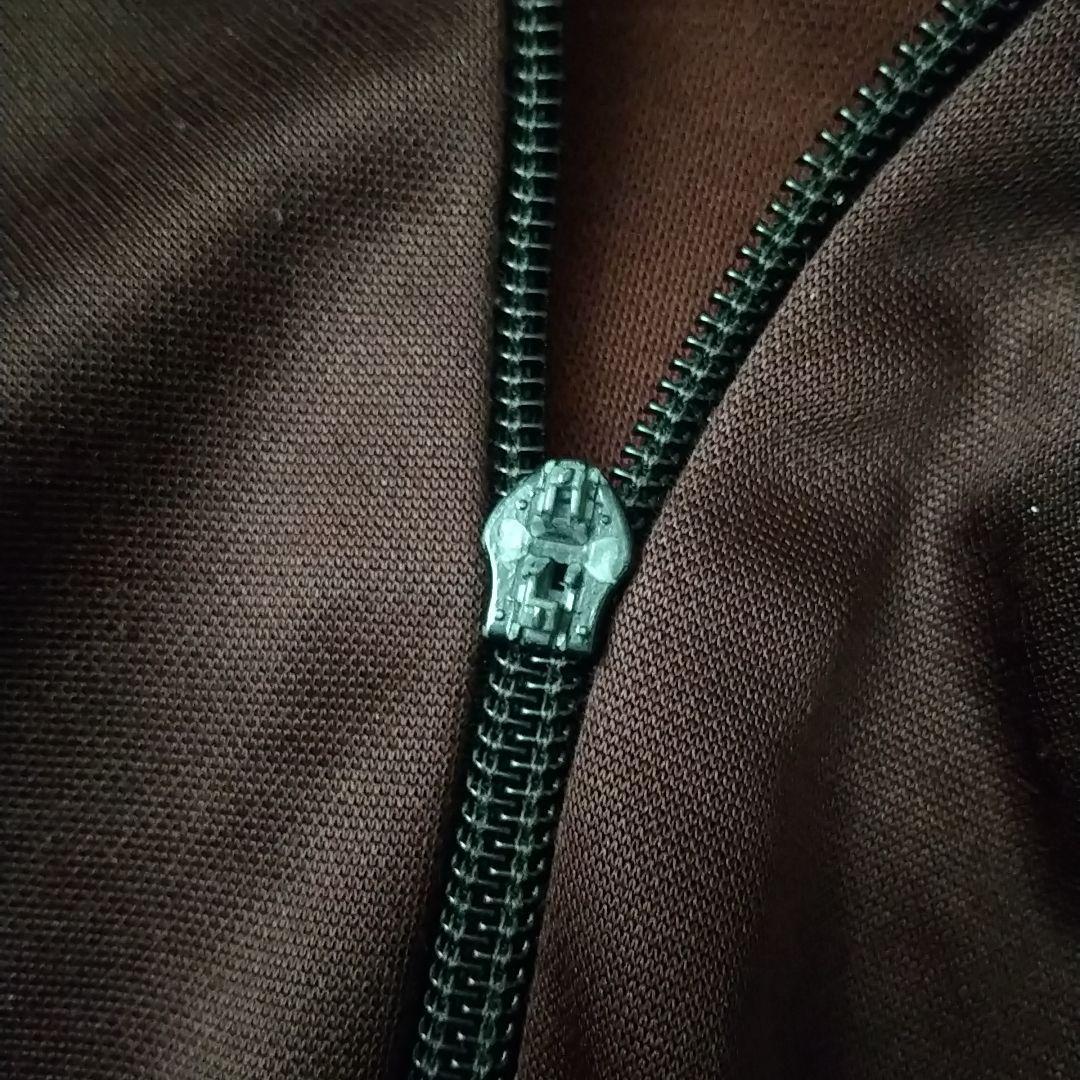 人気カラー☆アディダス 刺繍 デサント製 トラックジャケット ブラウン×ベージュ