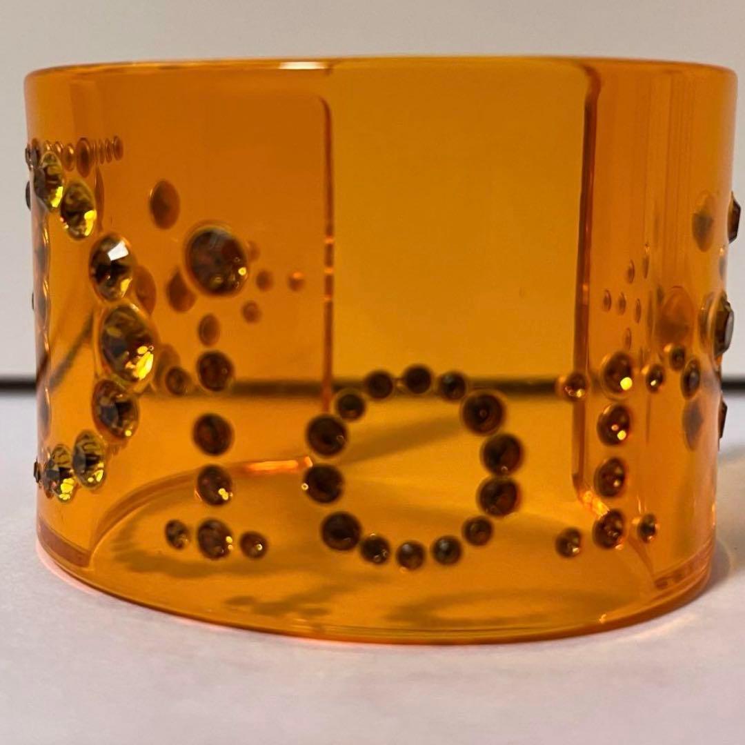 Christian Dior　クリアバングル　オレンジ　ヴィンテージ