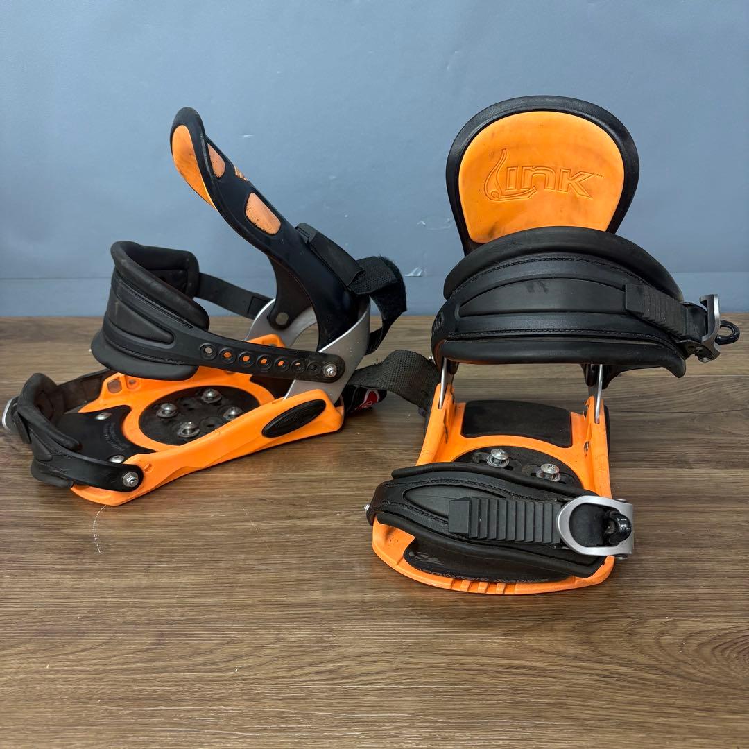 SIMS シムス スノーボード ビンディング Mサイズ オレンジ×ブラック