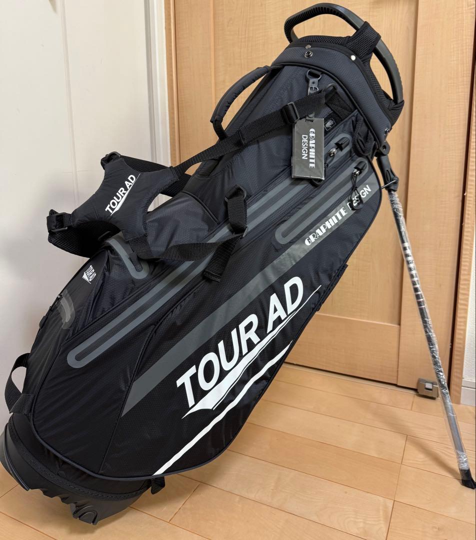 新品★ツアーAD★スタンドキャディバッグ★ツアー支給品★未使用★ゴルフバッグ★黒