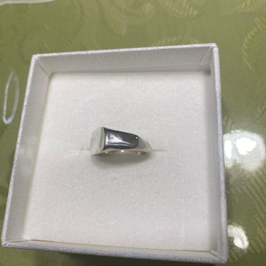 Pasoシルバーリング 滑らかな長方形トップ