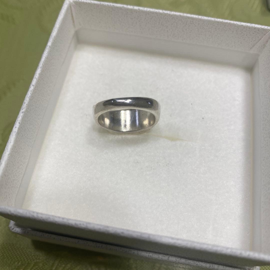 Pasoシルバーリング 滑らかな長方形トップ