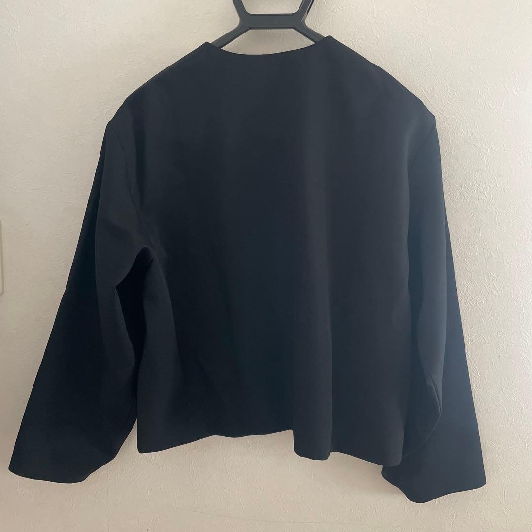 かぐれ　ノーカラージャケット　ブラック　2025