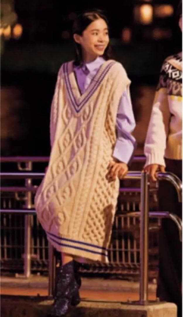 Maison Margiela★肉厚ニット★アラン編み★ワンピース*ジレベスト★