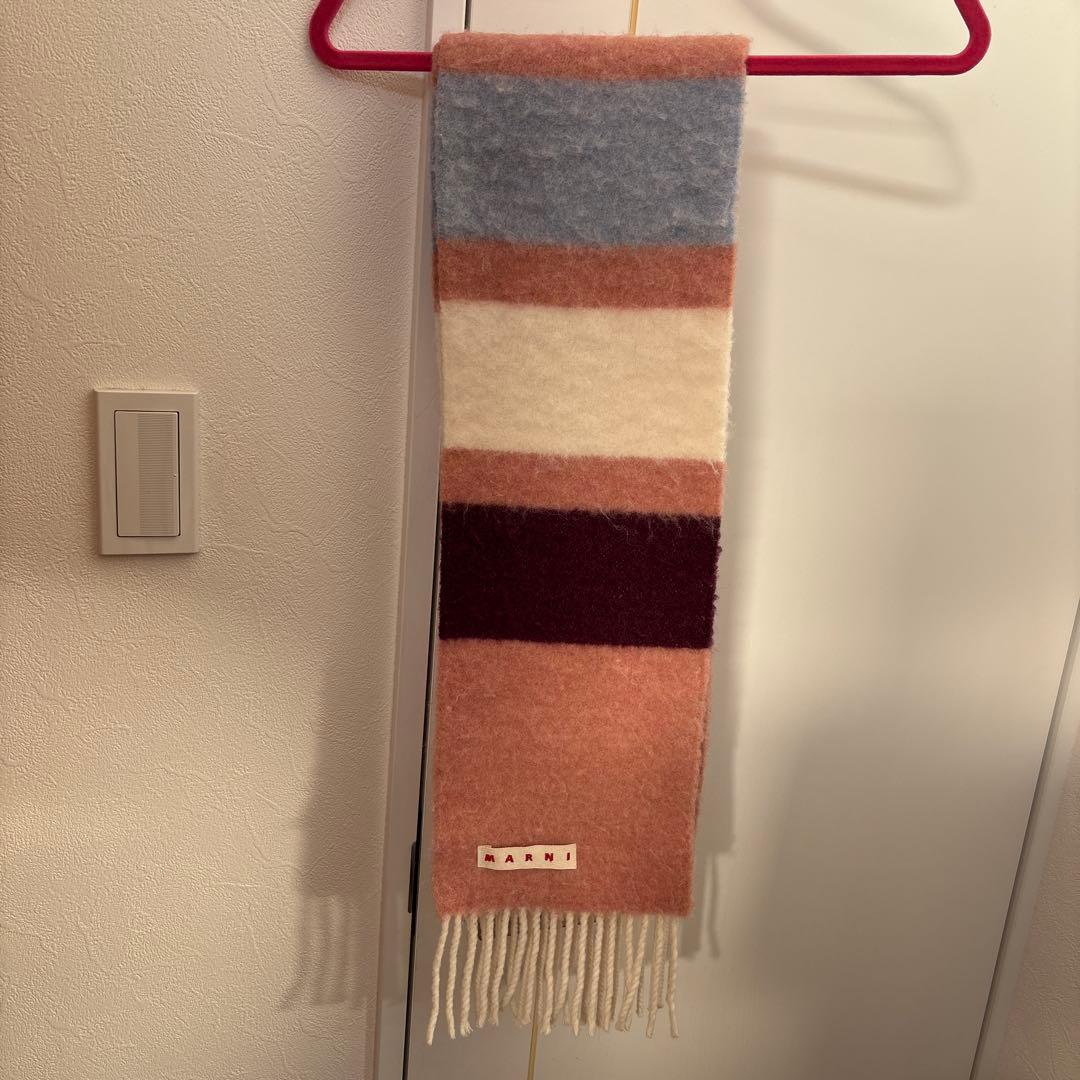 超美品MARNI マルチカラーストライプマフラー
