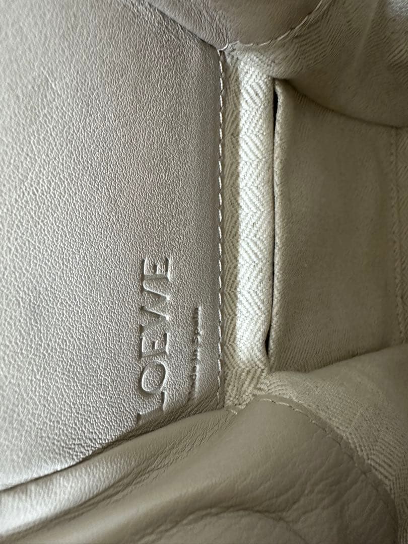 【極美品】LOEWEロエベ ハンモック ミニ DW レザー&リネン ライトオーク