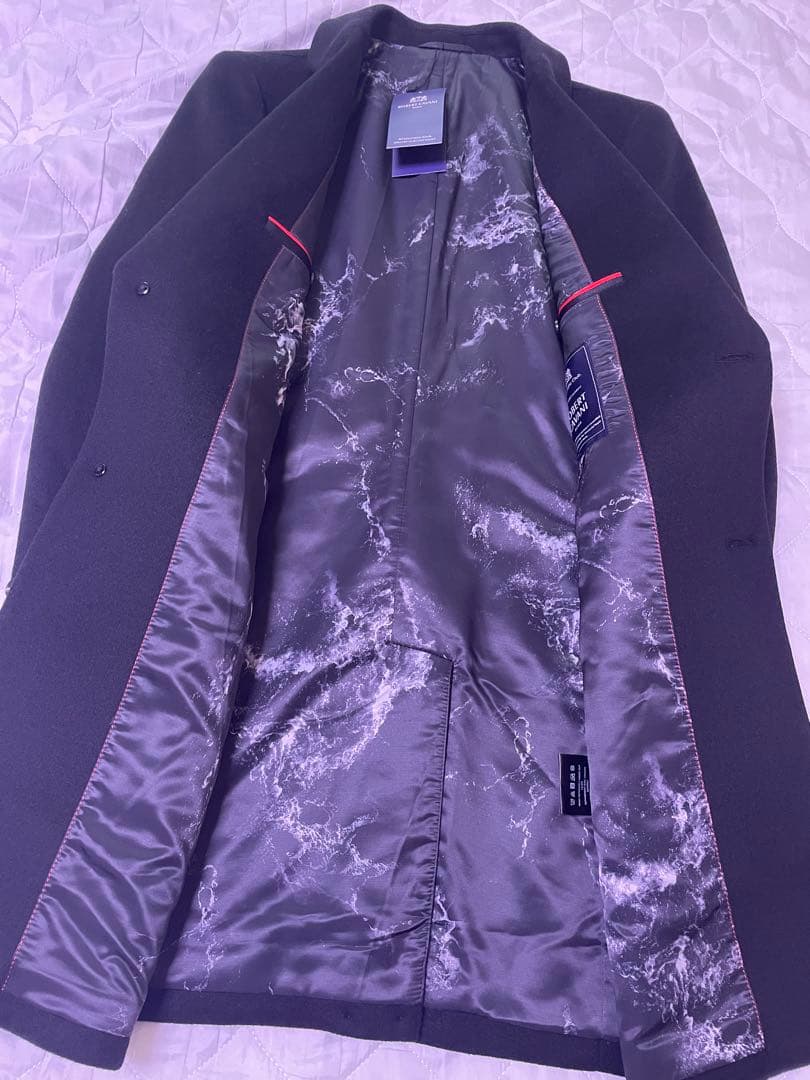 【新品•未使用】100%カシミアロベルトカバーニ ダークネイビーチェスターコート