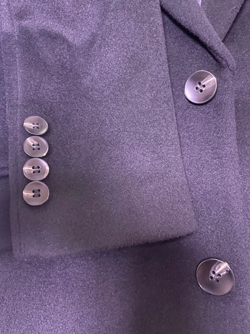 【新品•未使用】100%カシミアロベルトカバーニ ダークネイビーチェスターコート