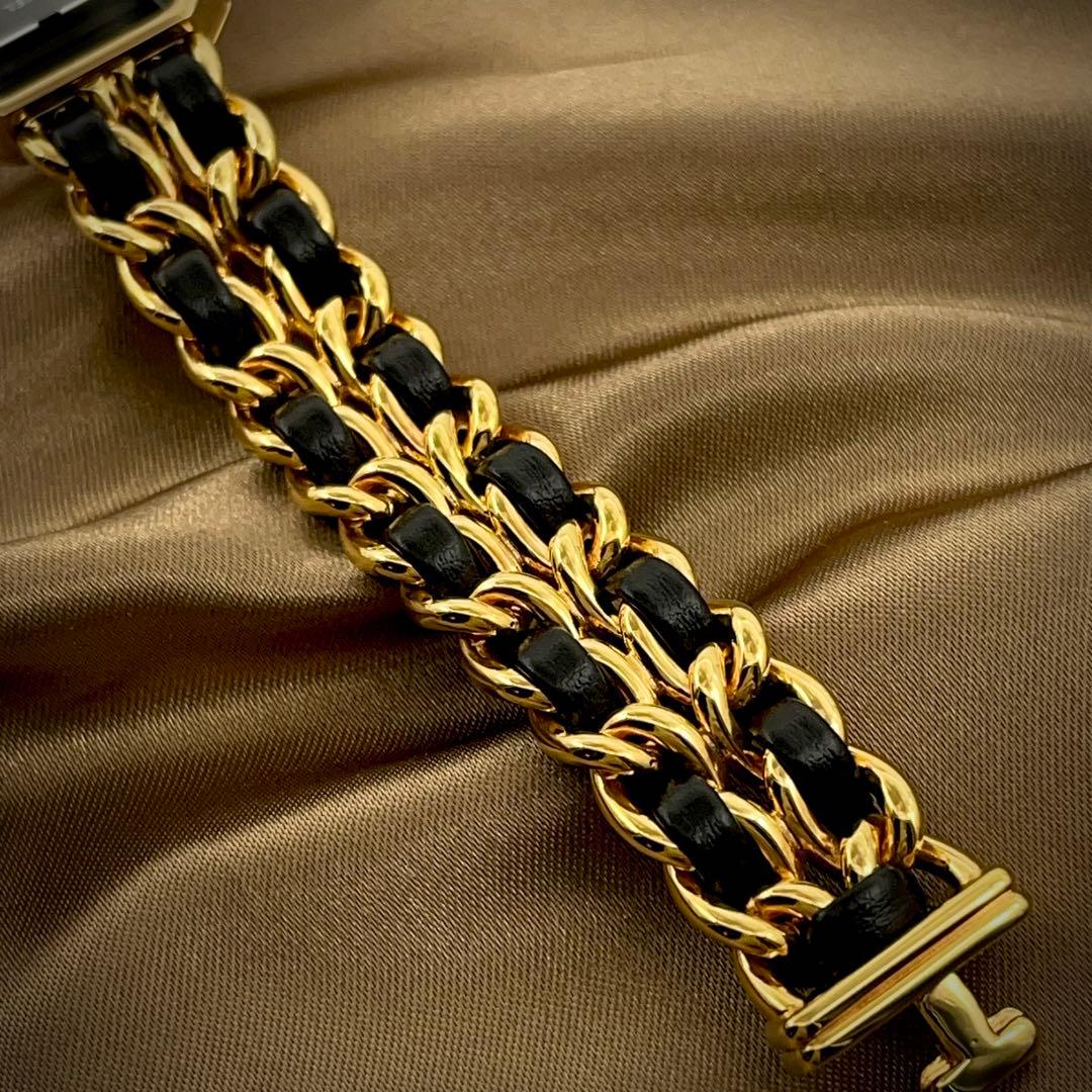 T172 シャネル プルミエールL H0001 GP×レザー クォーツ