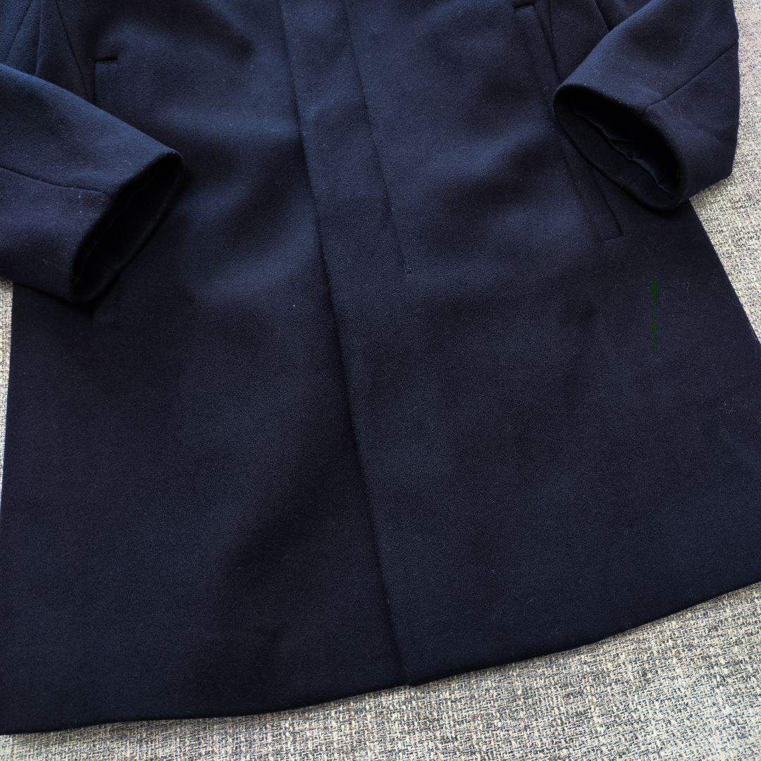 セオリー　近年　メンズ　カシミヤ混　BELVIN　スタンドカラーコート　ネイビー