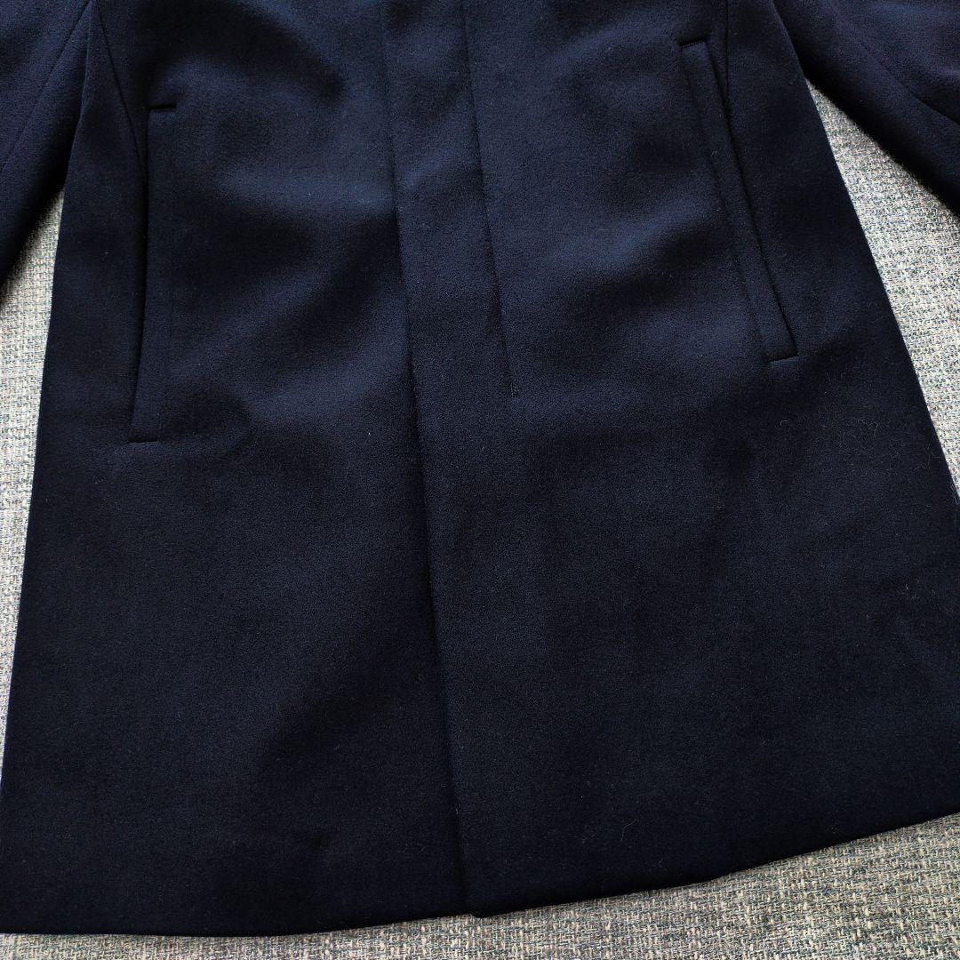 セオリー　近年　メンズ　カシミヤ混　BELVIN　スタンドカラーコート　ネイビー