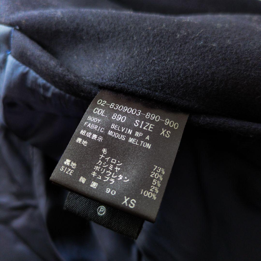 セオリー　近年　メンズ　カシミヤ混　BELVIN　スタンドカラーコート　ネイビー