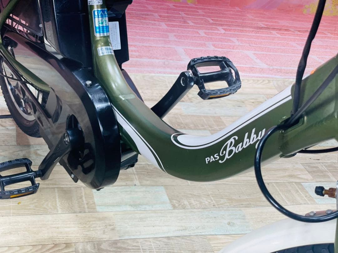 K2306 [大容量12.3Ah]電動自転車ヤマハ子供乗せ 20インチグリーン