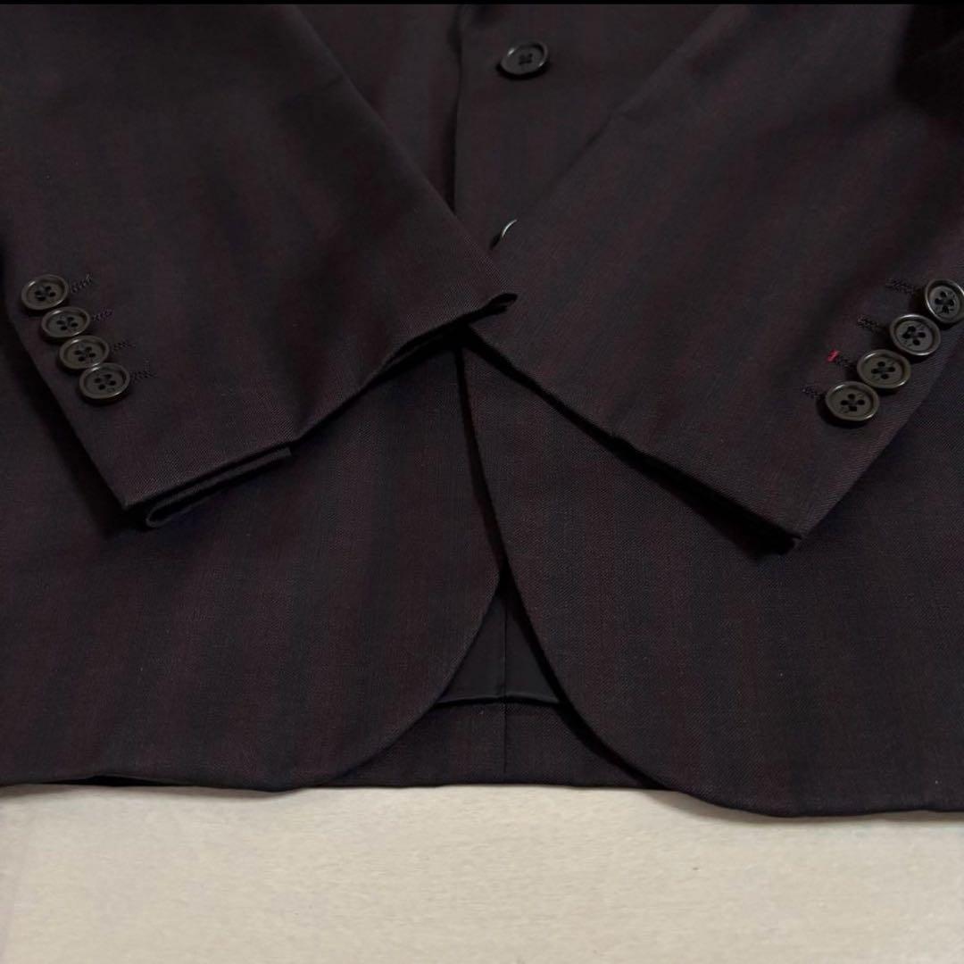 ジ*ン様 ポールスミス ビジネススーツ 銀河 星座 チャコールブラウン 赤ストラ