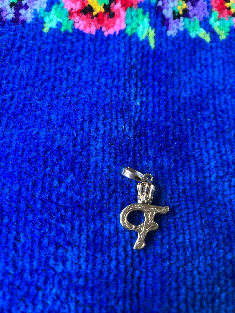 ロノ Lono イニシャルクラウンペンダントトップ 14金