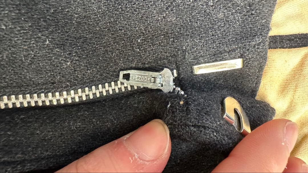 50s ブラックワイドウールスラックス