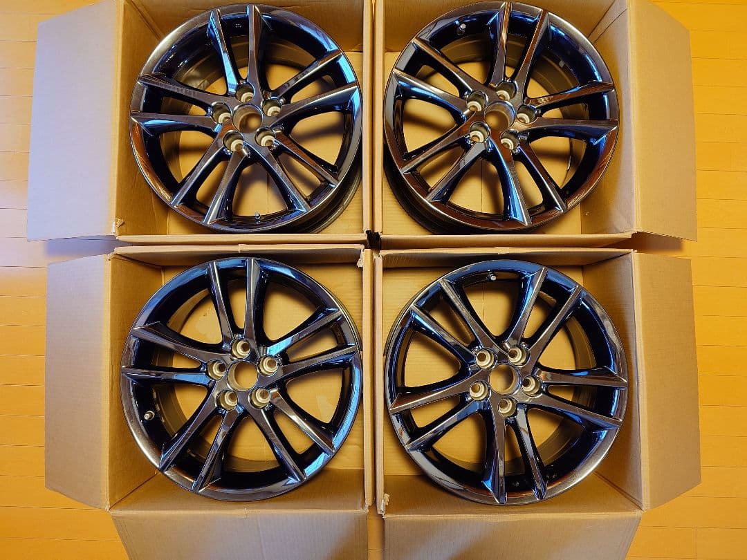 LEXUS 純正ホイール18inch 4本 ブラックスパッタリング【USED】